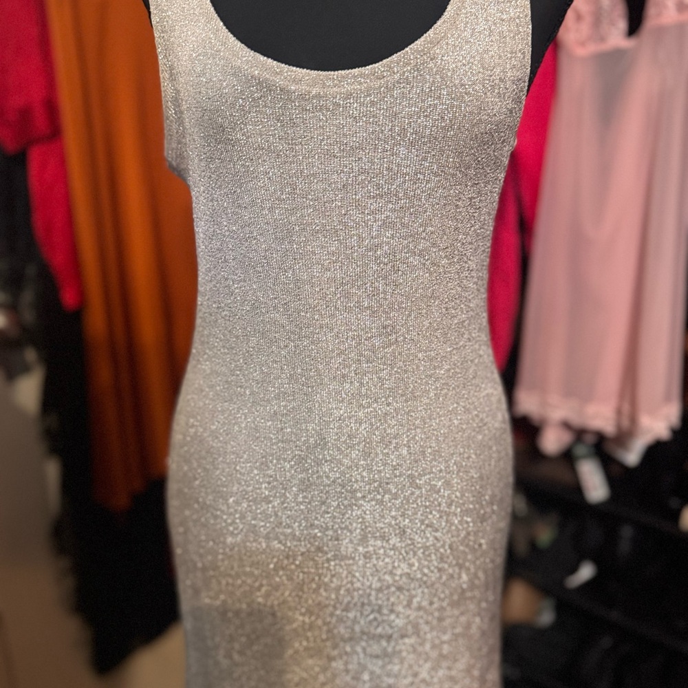 Victoria's Secret Shimmering Silver Mini Dress size L Y2K
